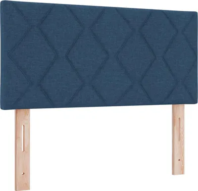 Produktbild von vidaXL LED Kopfteil Blau Stoff
