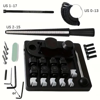Produktbild von Ringbiegemaschine - Manueller Ringbieger für Schmuckherstellung - Multifunktion, Ohrringbiegen, Metall, 20,5 x 18,7 cm - Set B