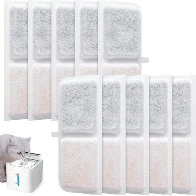 Produktbild von Katzen-Trinkfontein-Filter, Aktivkohle, 10er-Pack, Batteriebetrieb, Bewegungsmelder