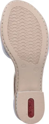 Produktbild von Rieker Damen Sandalette mit Metallic Schimmer und Fesselriemen mit Klett 64960, Größe:39 EU, Farbe:Blau