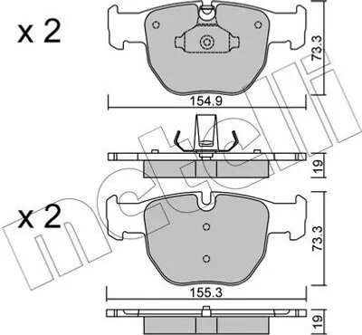 Produktbild von METELLI Bremsbeläge Satz Vorne Bremsklötze für LAND ROVER Range Rover III (L322) 22-0598-0