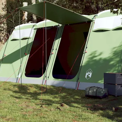 Image de vidaXL Tente familiale tunnel 10 personnes Vert Étanche