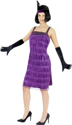 Produktbild von 20er Jahre Charleston Kostüm in lila für Damen Gr. S - XXL, Größe:M
