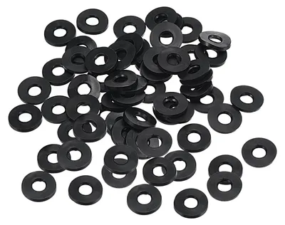 Productafbeelding van 100 rubberen ringen, 8 mm binnendiameter, 21 mm buitendiameter, 2 mm dik, zwart