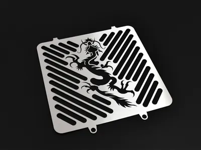 Produktbild von Kryt chladiča kompatibilný s Kawasaki ER-5 Twister BJ 1996-06 Dragon silver