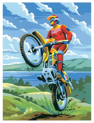 Produktbild von PRACHT Malen nach Zahlen Junior Motocross 33x24cm