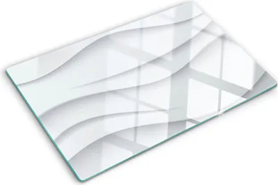 Obrázek produktu pro Kryt varné desky – Kryt na indukční desku – Ochranná skleněná deska – 80x52 cm– Skleněné ochranné desky na sporák –Tvrzené sklo –Vlnová abstrakce