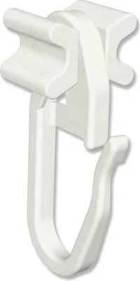 Produktbild von Interdeco Faltengleiter (X-Gleiter) mit Faltenhaken, Kunststoff (Packung 100 Stk.)