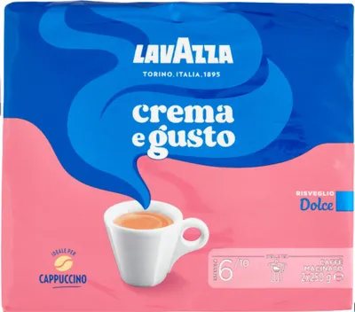 Produktbild von Caffe' Crema e Gusto Dolce gemahlener Kaffee 2x250g - Lavazza