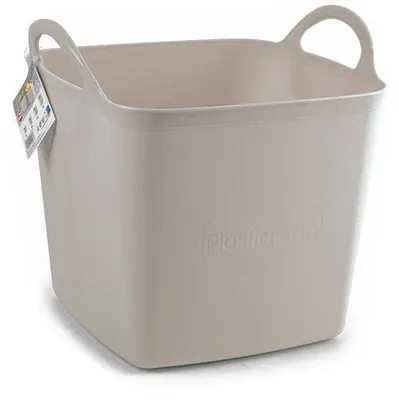 Produktbild von Plasticforte Eimer/Waschekorb - flexibel - beige - 43 l