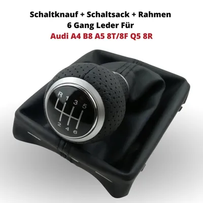Produktbild von Schaltknauf + Schaltsack + Rahmen 6 Gang Leder Für Audi A4 B8 A5 8T/8F Q5 8R