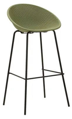 Immagine prodotto di Set 2 Sgabelli Bar Ibiza Verde 50x50x98 cm - Design Essenziale in Polipropilene e Metallo - Serie 940