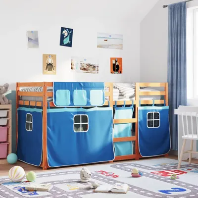 Immagine prodotto di Letto a Castello senza Materasso Blu 90x190cm Massello Pino