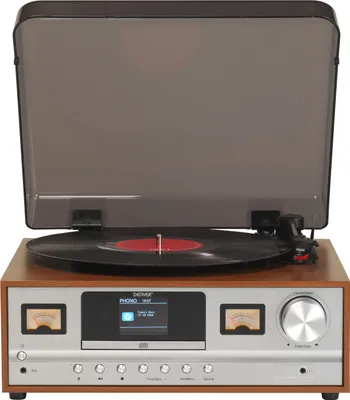 Obrázek produktu pro Retro hudební centrum Denver s DAB+, přehrávačem, Bluetooth MRD-52LIGHTWOOD