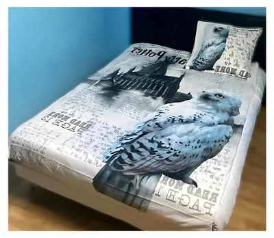 Produktbild von Bettwäsche Harry Potter mit Eule, 1 Bettbezug 140 x 200 cm und 1 Kissenbezug 63 x 63 cm