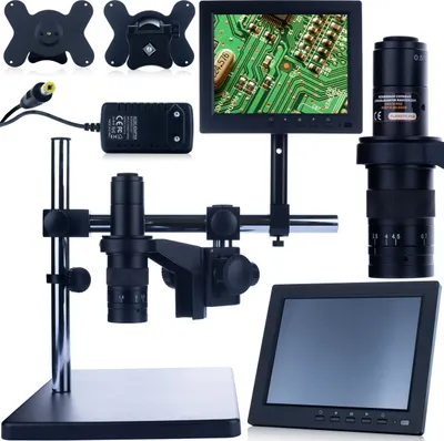 Obrázok produktu pre Rosfix Earth Pro MCEP – Digitálny mikroskop s nastaviteľným ramenom + 8" displej + držiak displeja | Zoom 7x–45x | C-Mount