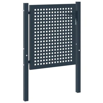 Image de Portail de clôture Anthracite 102x125 cm Acier