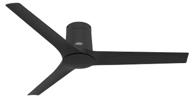 Zdjęcie produktu dla Wentylator sufitowy z pilotem Athens Low Profile Black 132 cm
