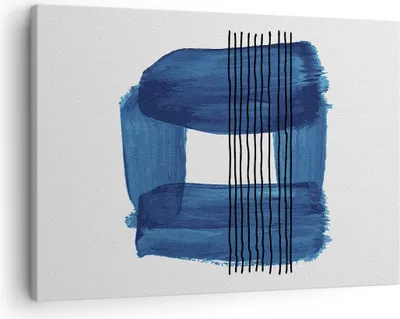 Produktbild von Bild auf Leinwand - Leinwandbild - Einteilig - Abstraktion Aquarell Blau - 70x50cm - Wand Bild - Wanddeko - Wandbilder - Leinwanddruck - Bilder - Wanddekoration - Leinwand bilder - AA70x50-4223