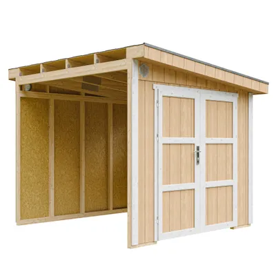 Produktbild von Gartenhaus  5,9 m² - H231x248x294 cm - Ohne Boden und Seitenwand – Timbela M938B-HARVEST HONEY