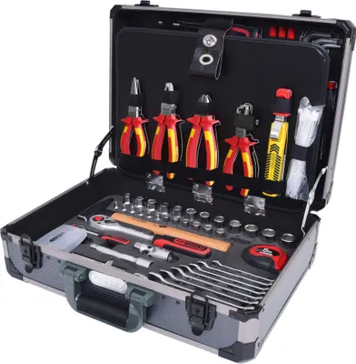 Produktbild von KS Tools 1/4" + 1-2 Elektriker-Werkzeugkoffer, 128-tlg