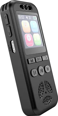 Obrázok produktu pre Digitálny diktafón, 1,44-palcová farebná obrazovka, hlasový záznamník, MP3 prehrávač, prenosný zvukový záznamník na stretnutia a rozhovory