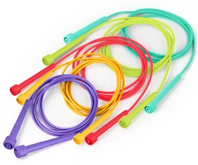 Obrázok produktu pre TWIDDLERS – 5 farebných, nastaviteľných skákacích šnúr pre deti, chlapcov a dievčatá (v pastelových farbách, bez trblietok) – pre kondíciu, zábavu a tréning – darček na narodeniny a Vianoce