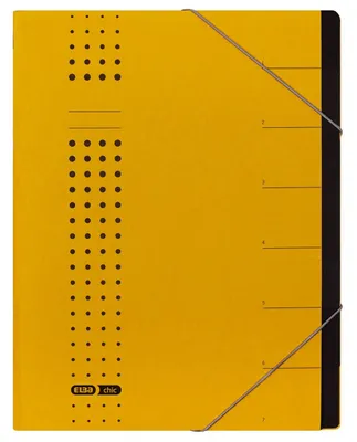 Zdjęcie produktu dla Elba 400002022 Organizer szykowny - 7 przegródek, A4, karton (RC), 450 g/m², żółty