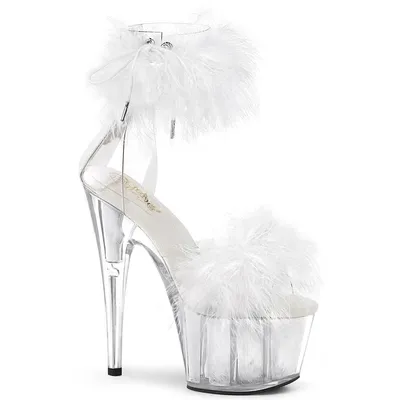 Produktbild von ADORE-724F Damen Sandale von Pleaser, Transparent Weiß , EU 43, US 13
