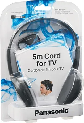 Obrázok produktu pre Panasonic RP-HT090, Kábel, 16 - 22000 Hz, TV, 60 g, Slúchadlá, Čierna, Šedá