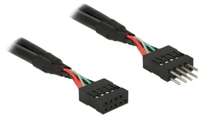 Zdjęcie produktu dla DeLOCK 0.5m 2xUSB2.0, 0,5 m, USB 2.0, Męska, Żeńska, Prosty, Prosty