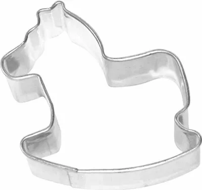 Immagine prodotto di Birkmann Ausstechform Schaukelpferd, Ausstecher, Plätzchenform, Keks, Plätzchen, Edelstahl, 5.5 cm, 194557