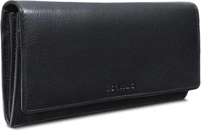 Produktbild von ROYALZ 'Lucia' Vintage Leder Damen Portemonnaie Groß mit RFID Schutz, Reißverschluss, 11 Kartenfächer, Geldbörse Querformat, viele Fächer, Leder