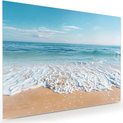 Produktbild von Glasbild 120x90cm in XXL für Wohnzimmer, Schlafzimmer Motiv Tropischer Strand