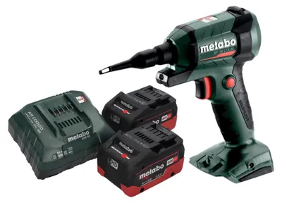 Immagine prodotto di Pistola di soffiaggio a batteria Metabo BP 18 LTX BL 18 V senza spazzole + 2x batteria LiHD 5,5 Ah + caricabatterie