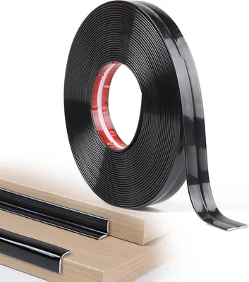 Produktbild von Flexible Dekorative Leiste Selbstklebend 2 cm x 10 m - Schwarze Glänzende Randverkleidung
