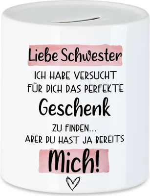 Produktbild von Schwester Geschenk Spardose  Mit Spruch Lieblingsschwester Geschenkidee Humor Sarkasmus
