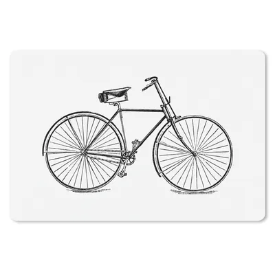 Produktbild von MuchoWow® Schreibtischunterlage Vintage - Fahrrad - Illustrationen 60x40 cm - XXL Mauspad - Großes Mauspad