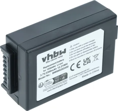 Produktbild von vhbw Akku Ersatz für TEKLOGIX 1050494-002, WA3006, WA3020, 1050494 für Handheld Computer Scanner (3300 mAh, 3,7 V, Li-Ion)