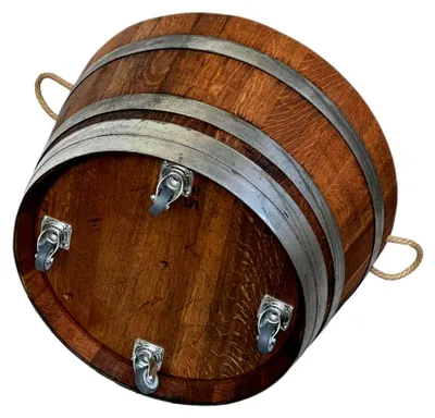 Produktbild von Holzfass als Pflanzkübel, halbiertes Weinfass geölt (D70 cm)