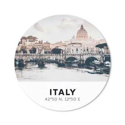 Produktbild von MuchoWow® Mauspad Mousepad Rom - Italien - Sommer - Skyline - Wasser 30x30 cm - Mousepads - Maus Mat - Pad - Mausunterlage - Tischunterlage - Schreibtischmatten
