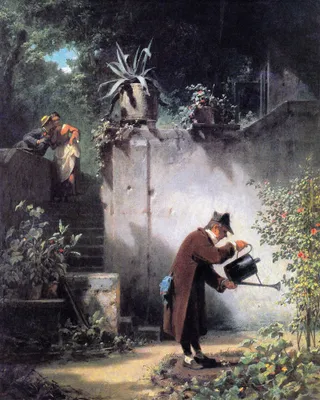 Produktbild von Carl Spitzweg Kunstdruck Bild - Der Blumenfreund, 1855 (50 x 40 cm)