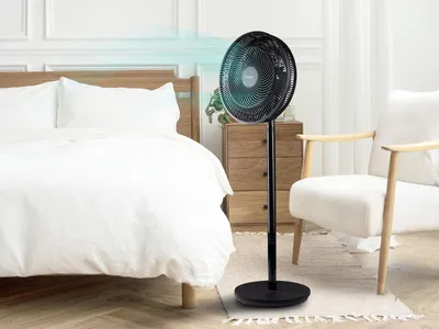 Produktbild von Oszillierender Stand Ventilator leise, Oszillation, Höhe einstellbar 68/91/116cm