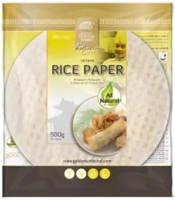 Immagine prodotto di Golden Turtle Brand For Chefs Carta di riso vietnamita Ø 22 cm Confezione da 500 g (Reispapier)