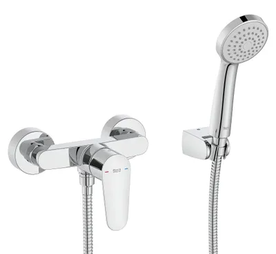 Einhebel-Außenarmatur mit Handbrause, 1,50 m, Chrom