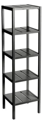 Produktbild von Bodenregal mit 5 MDF-Einlegeböden in Schwarz