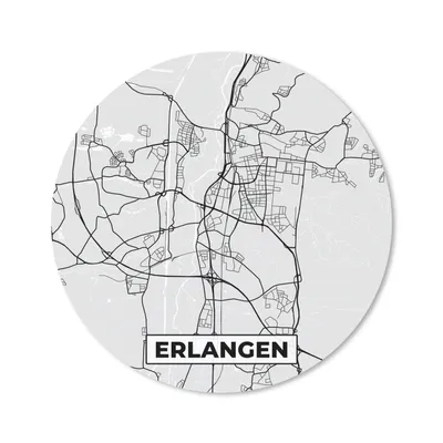 Produktbild von MuchoWow® Mauspad Mousepad Stadtplan - Deutschland - Karte - Erlangen 50x50 cm - Mousepads - Maus Mat - Pad - Mausunterlage - Vinyl
