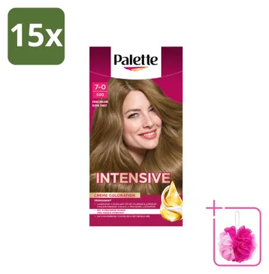 Productafbeelding van 15 x Poly Palette haarkleuring Donkerblond 500 - 115 ml - Voordeelverpakking - 15 stuks