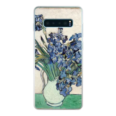 Produktbild von MuchoWow® Handyhülle Schutzhülle Hülle für Samsung Galaxy S10 Lite Stilleben mit Schwertlilien - Vincent van Gogh Silikon Softcase Handy Hülle - Schutz