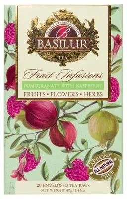 Zdjęcie produktu dla Herbata owocowa Basilur Pomegranate With Raspberry koperty - 20 x 2 g